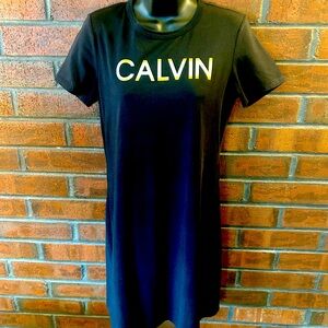 Calvin Black T-Shirt Dress Small